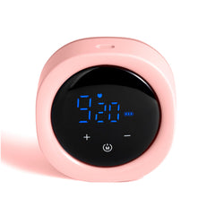Portable USB rechargeable nipple pump by Serafine for on-the-go use.