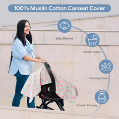 SERAPHY cover with adjustable velcro straps fits most seats securely