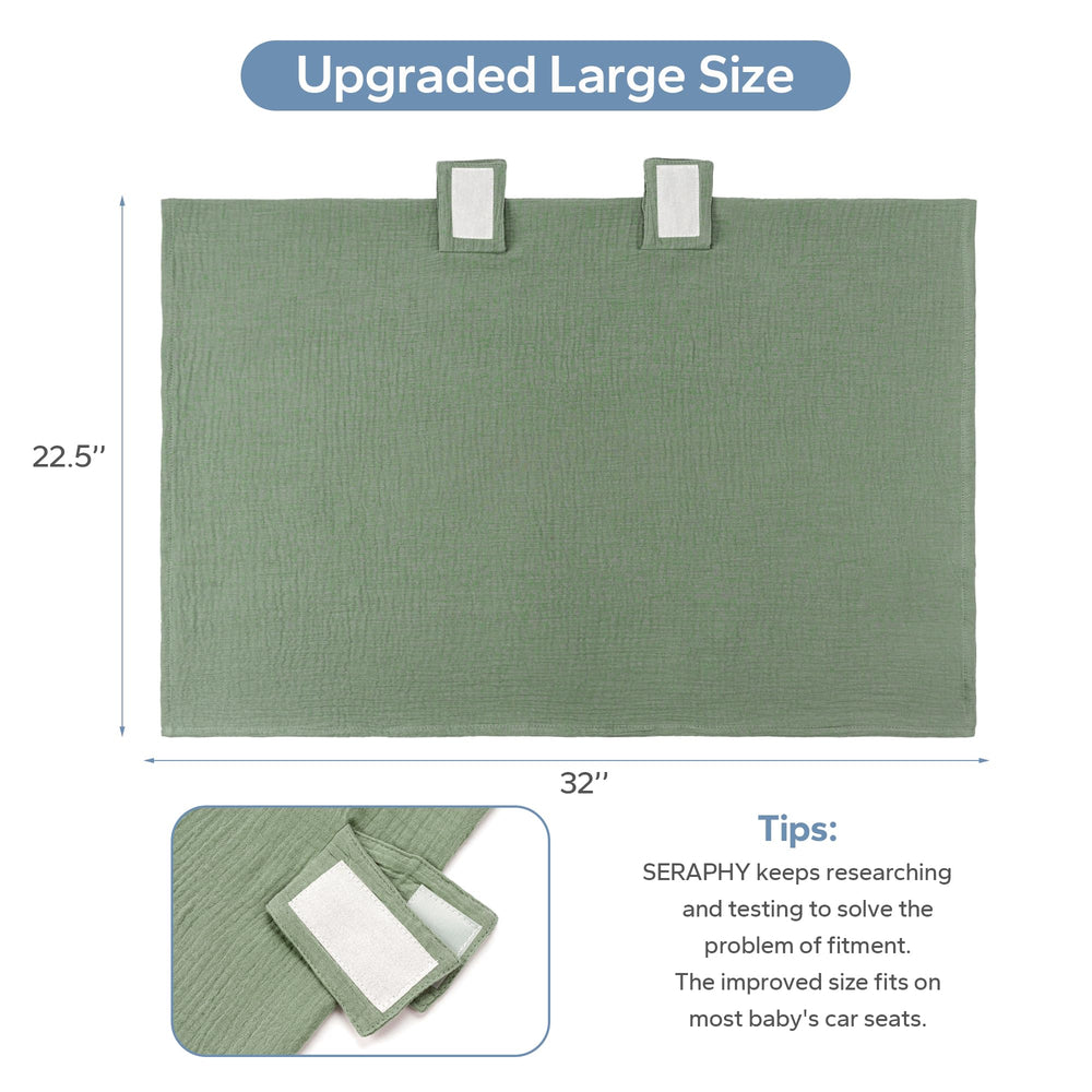 SERAPHY muslin fabric keeps baby breathable and comfortable during rides.