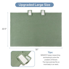 SERAPHY muslin fabric keeps baby breathable and comfortable during rides.