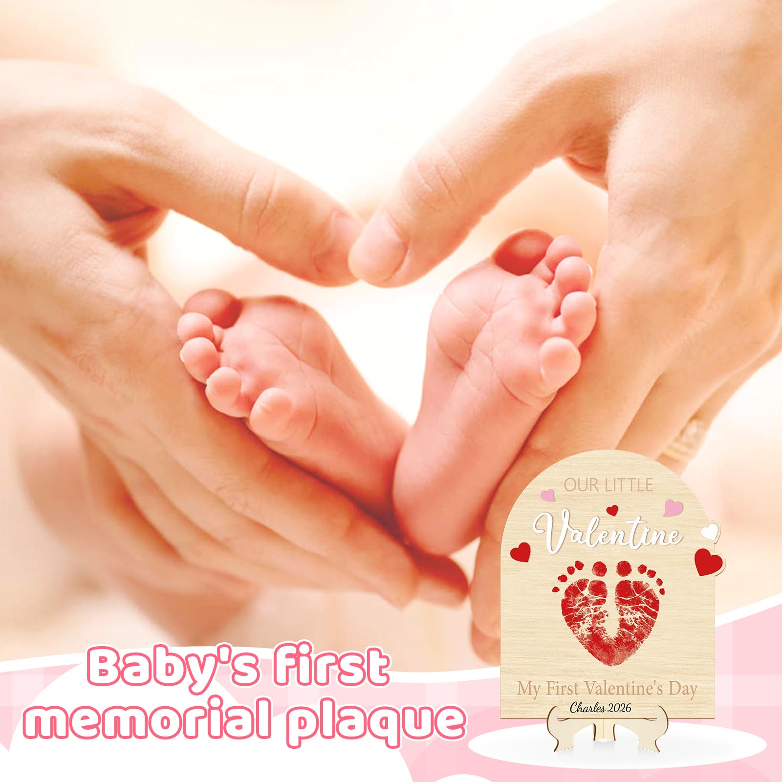Sereliy Valentine's Day milestone keepsake sign treasures newborn memories.