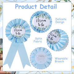 Serencatcher dad-to-be pin badge in blue for coordinated photos