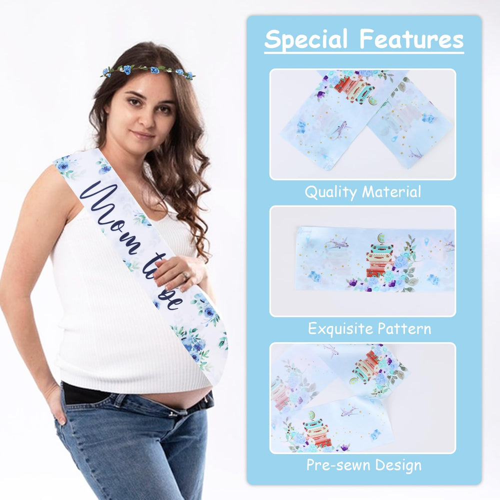 Serencatcher flower crown headband in blue for whimsical photos