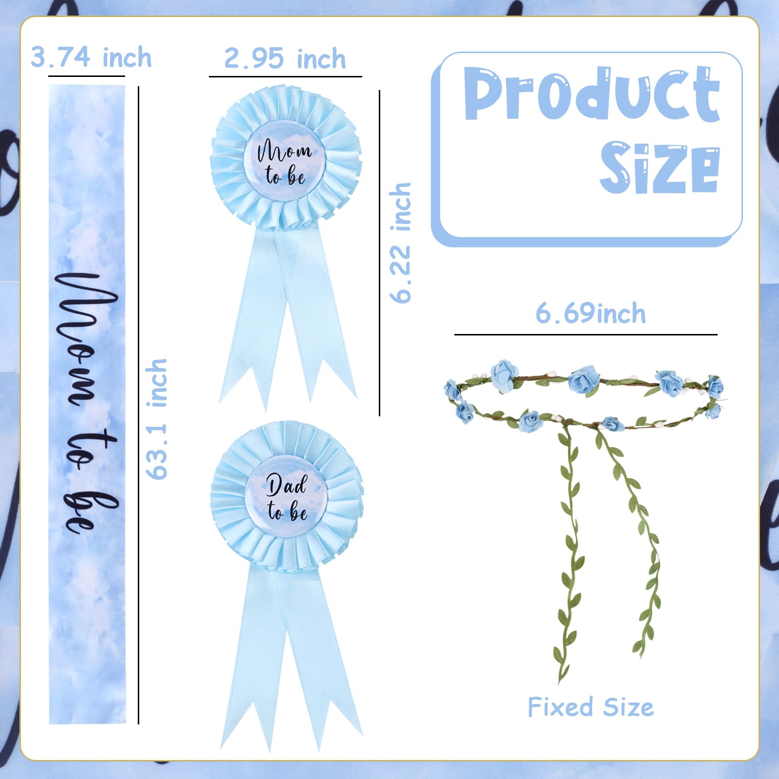 Serencatcher cloud blue sky theme decor backdrop for the shower