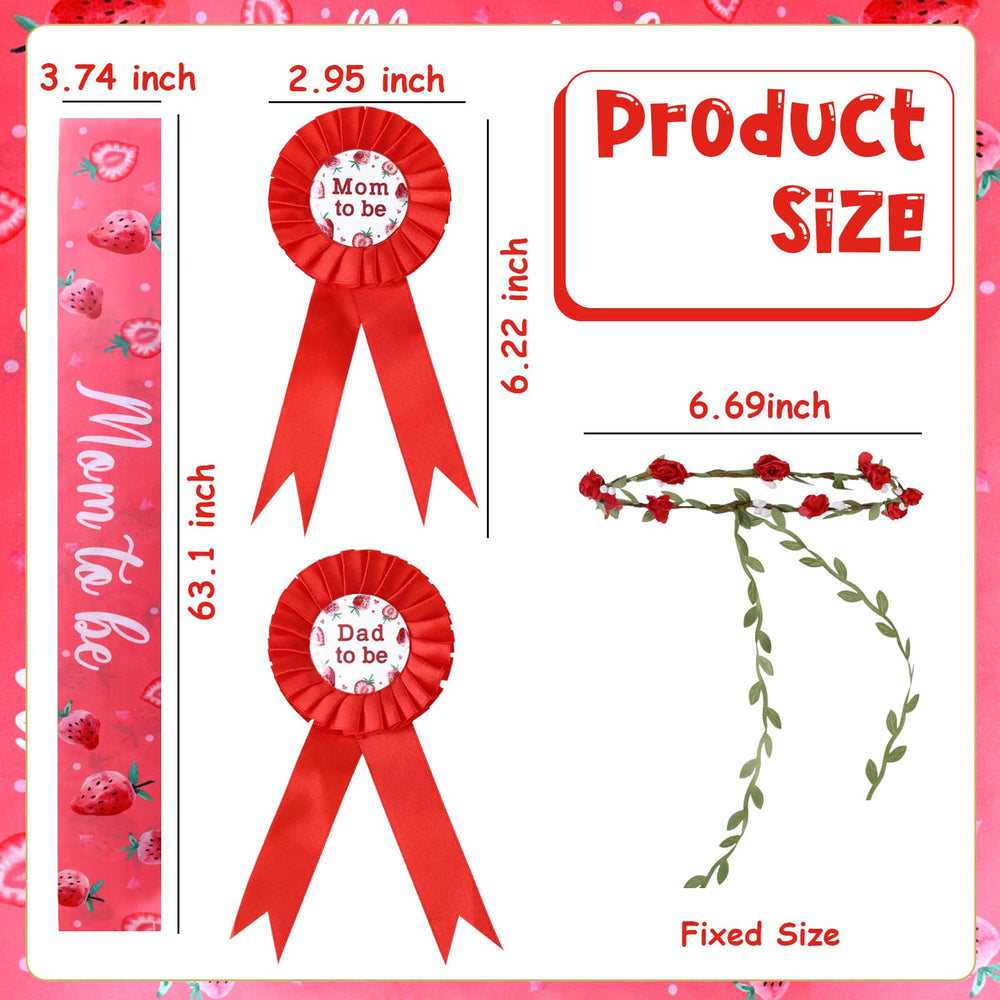 Serencatcher strawberry baby shower decoration set enhances styling