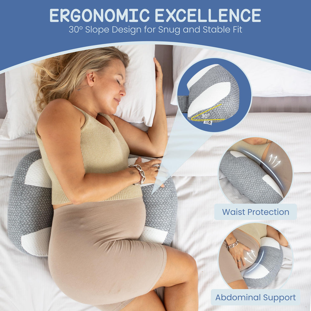The adjustable strap on the Serene Haven pillow provides a secure fit.