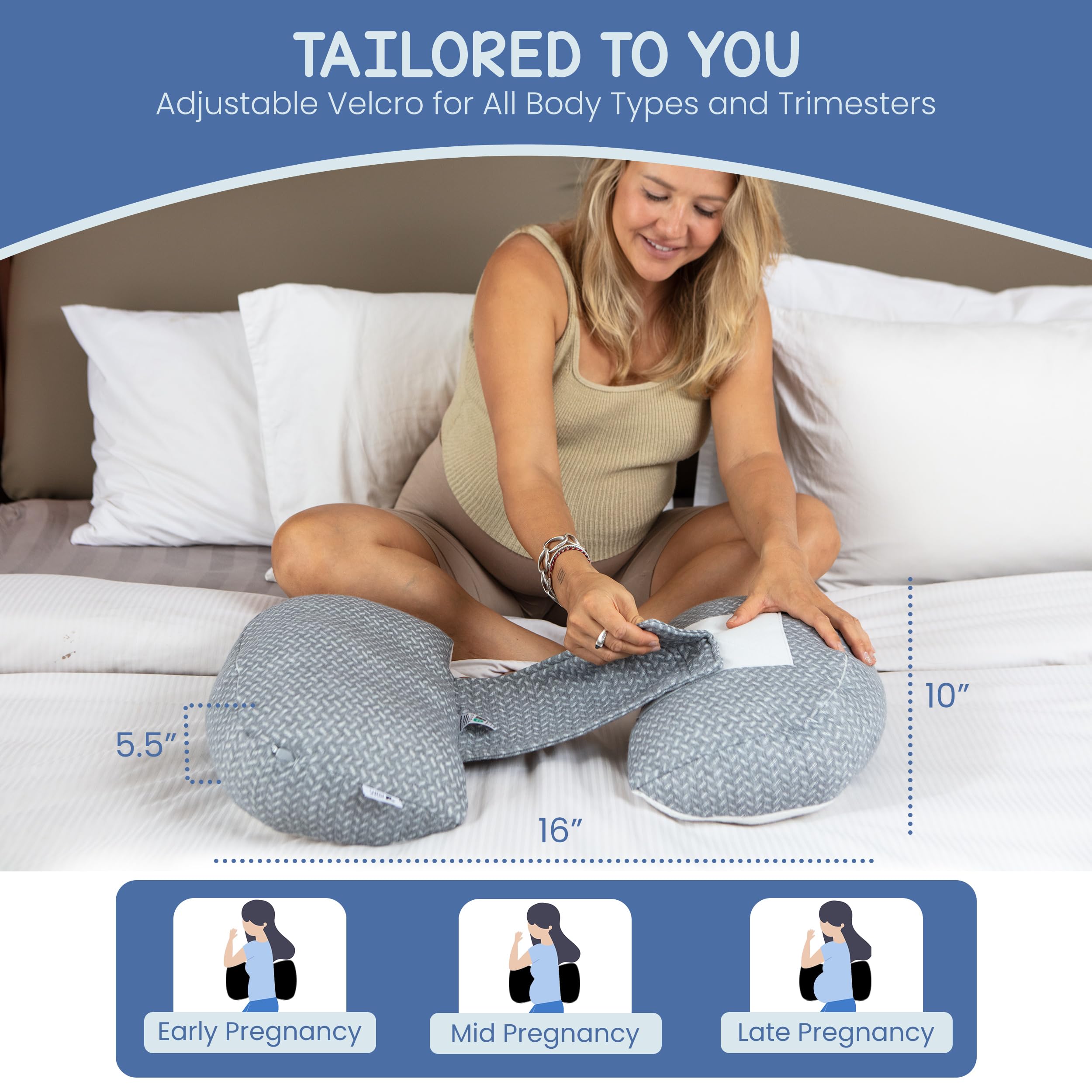 The Serene Haven plus size pillow hip support promotes comfortable rest.