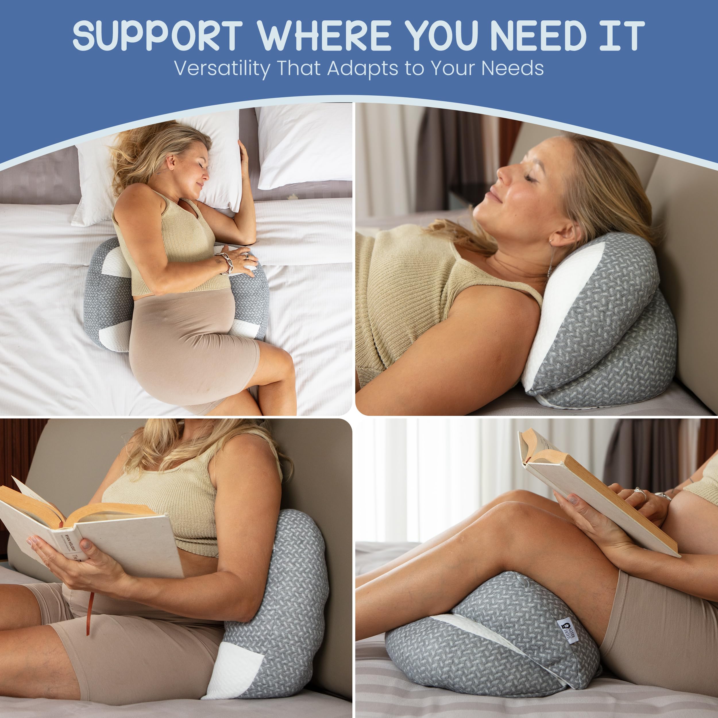 The travel-friendly Serene Haven pillow fits easily in bags for on-the-go support.