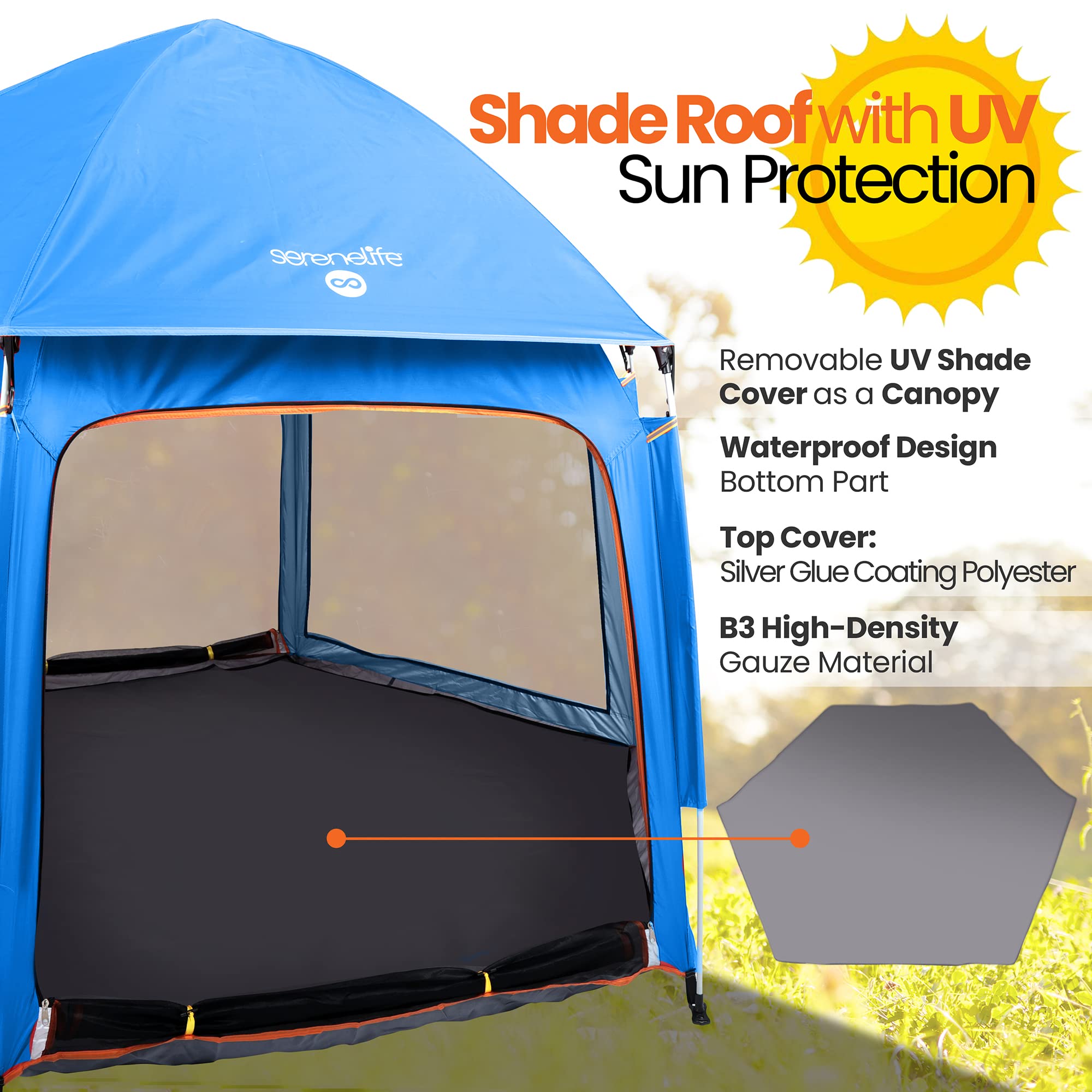 SereneLife On-The-Go Playpen includes UV canopy for sun protection