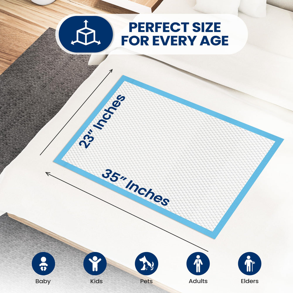 Soft top layer of SereneLife underpads providing gentle skin contact and comfort.