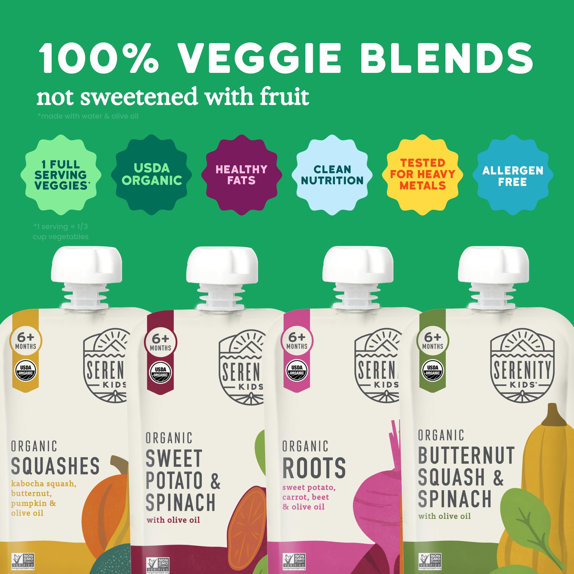 Serenity Kids BPA-free pouch design for safe, convenient feeding