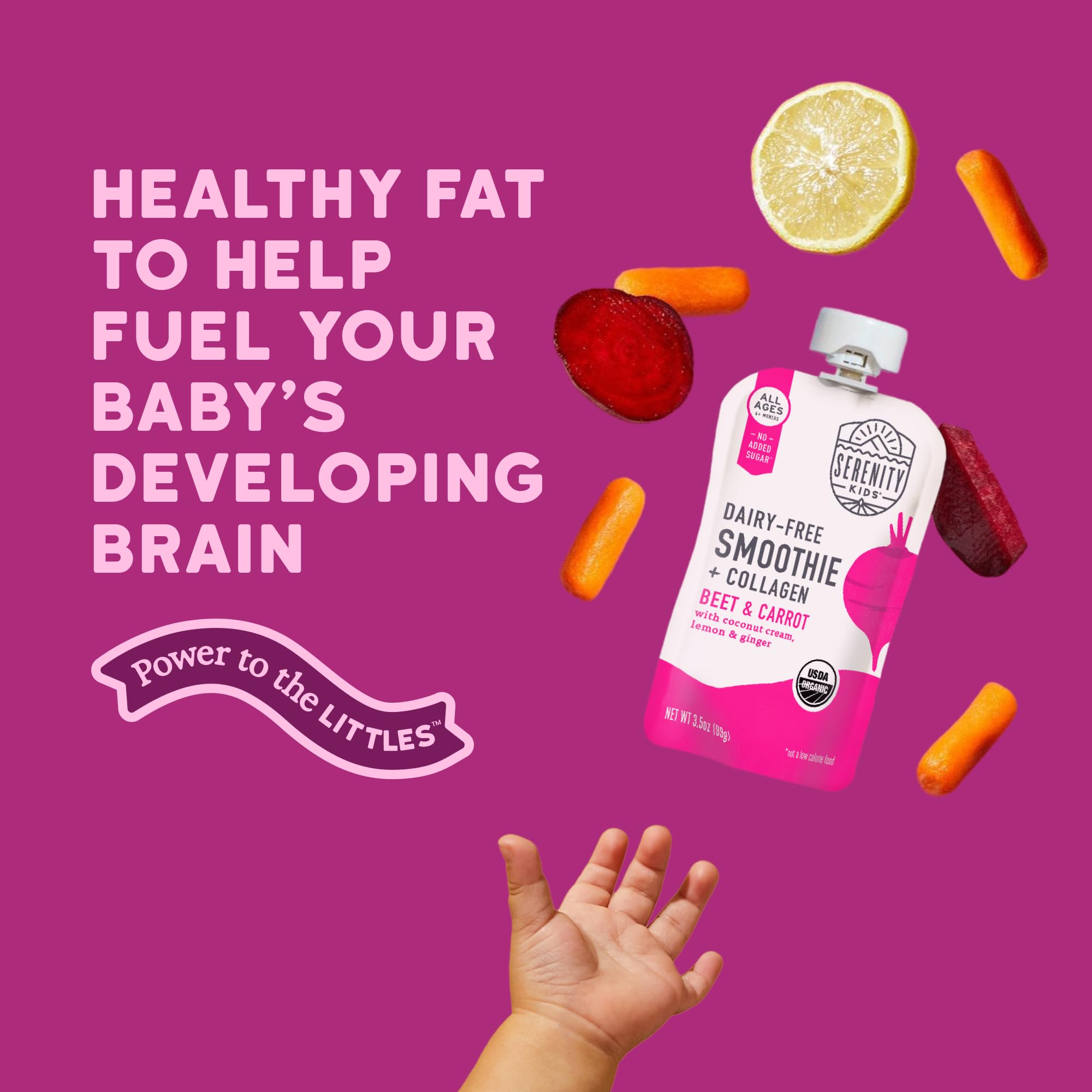 Serenity Kids dairy-free pouch suitable for dairy-free diets