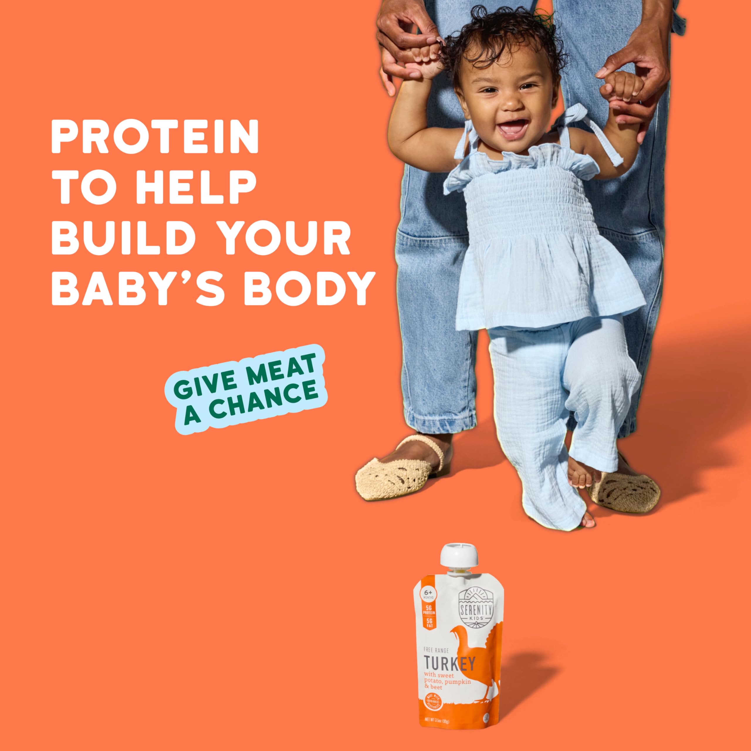 Serenity Kids on-the-go pouch makes quick feeding during errands easier.