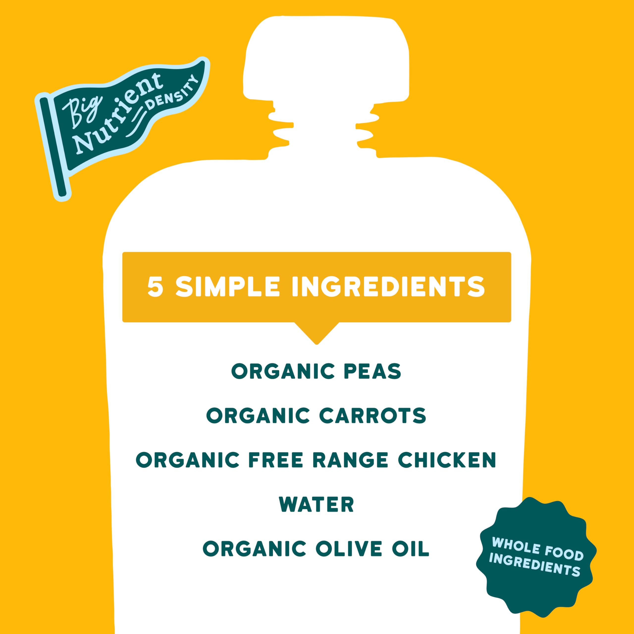 Serenity Kids organic chicken veggies pouch with wholesome ingredients for growing kids