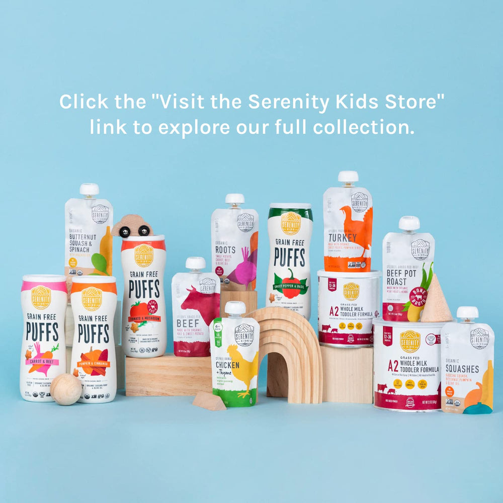 Serenity Kids USA-made BPA-free pouch highlighting safe packaging for babies