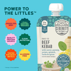 Serenity Kids World Explorers 3-5oz pouch open showcasing ready-to-serve snack