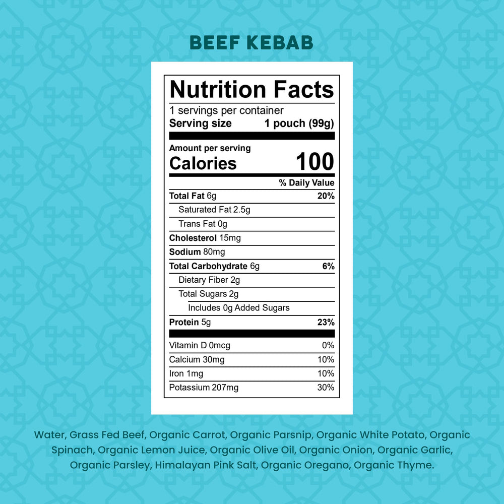 Serenity Kids World Explorers grass-fed beef ingredients image highlighting natural protein