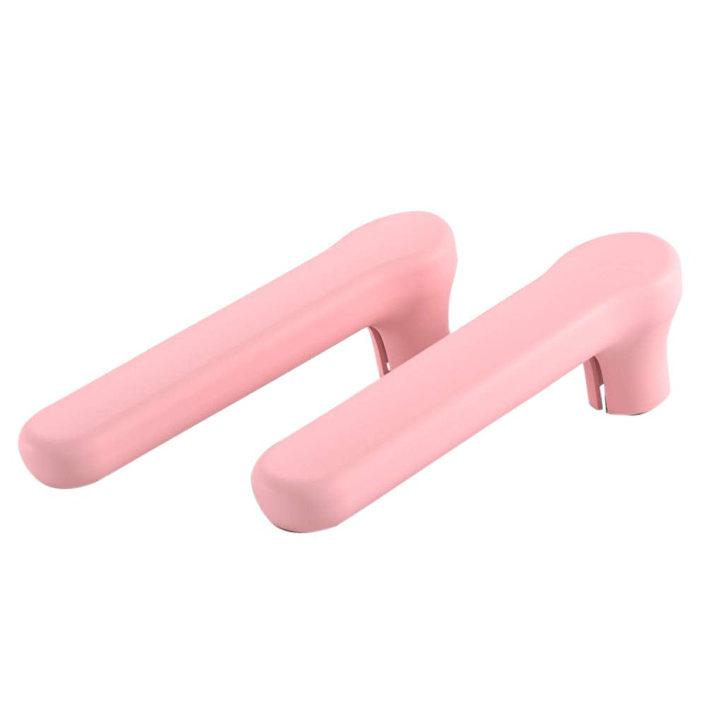 Serlife pink door handle cover cushions impact and protects walls.