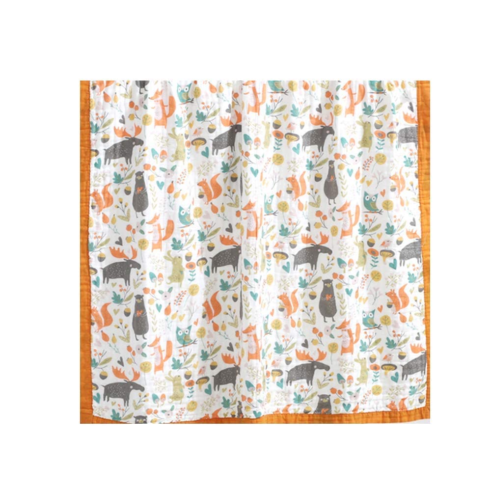 Setaria Viridis forest animals blanket highlights durable edge stitching