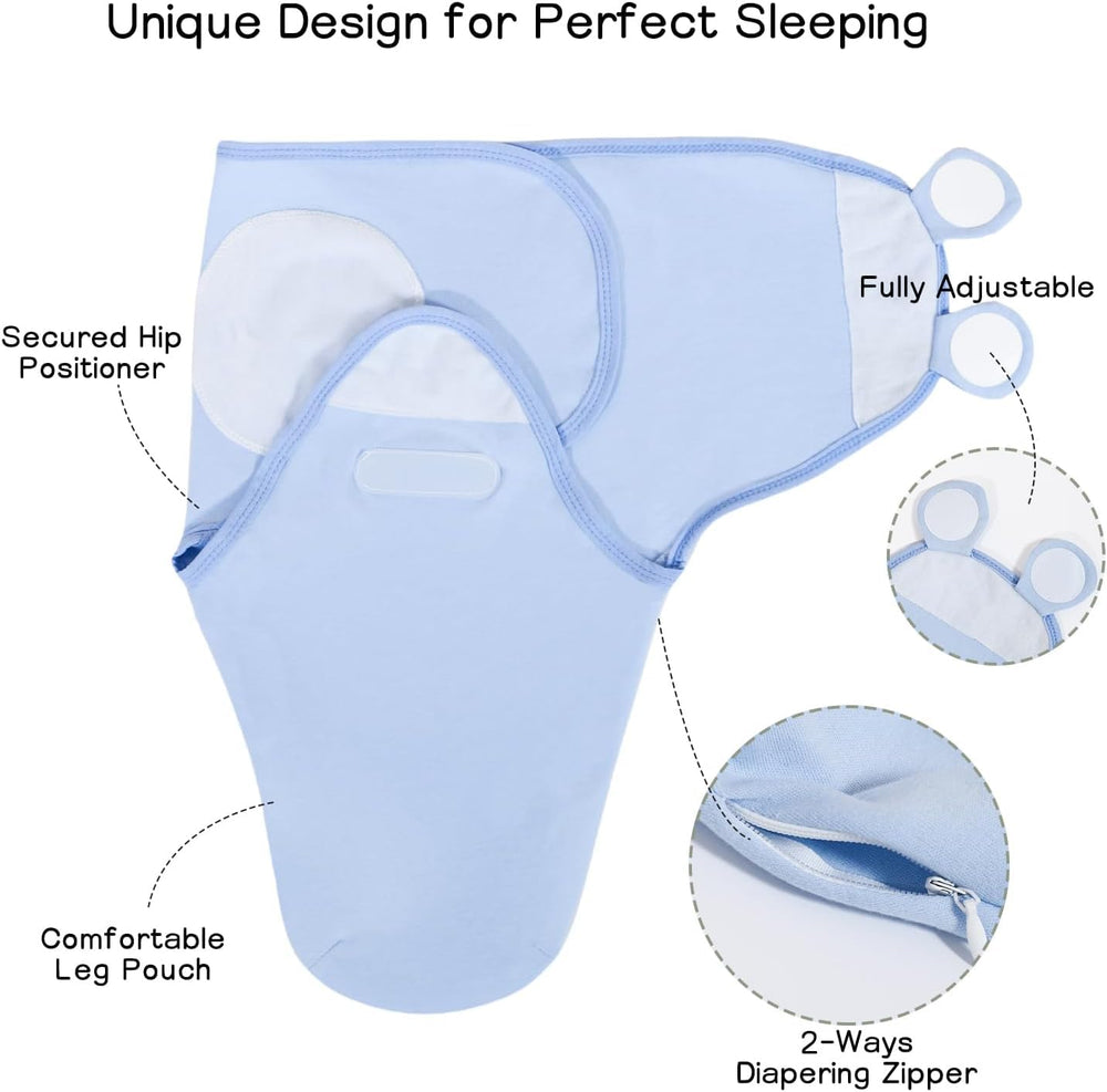 SEVDO organic cotton swaddles offer breathable year-round comfort for babies.