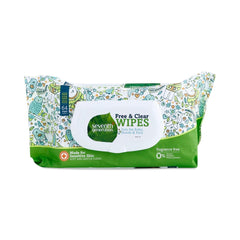 Seventh Generation Baby Wipes packaging highlights a 64-count pack for quick cleanups.