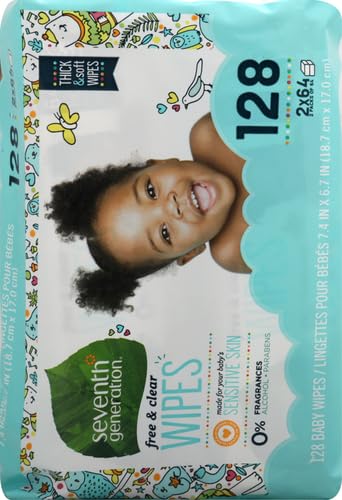 Seventh Generation unscented wipes with tape-seal closure ideal for refills