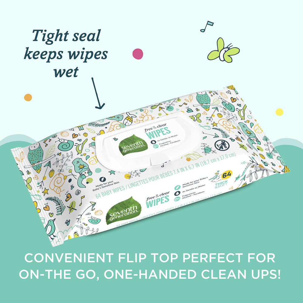 64-count pack keeps your wipe supply stocked for daily routines.