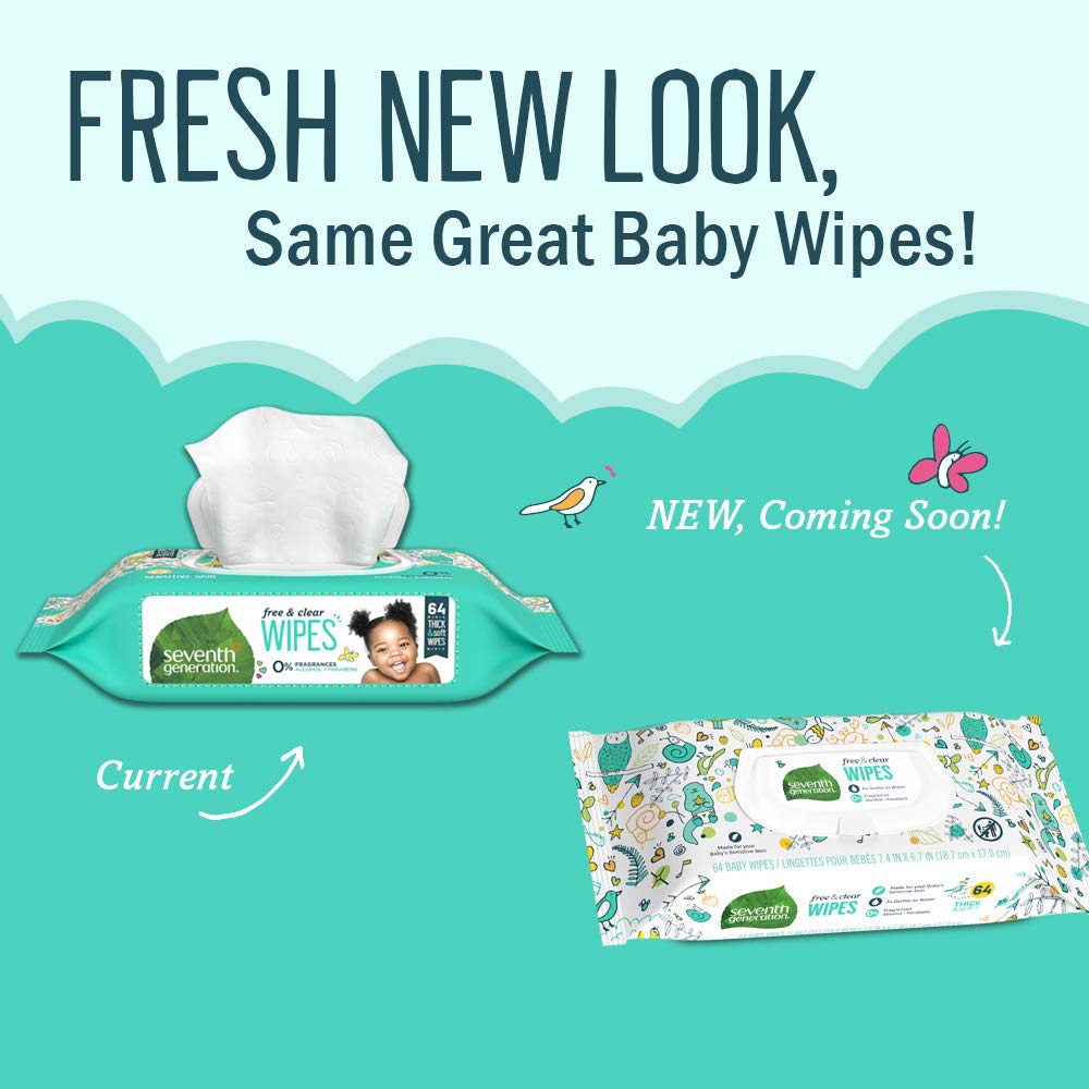 Seventh Generation Free & Clear wipes are fragrance-free, ideal for sensitive skin.