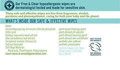 Close-up of thick, soft Seventh Generation baby wipe texture