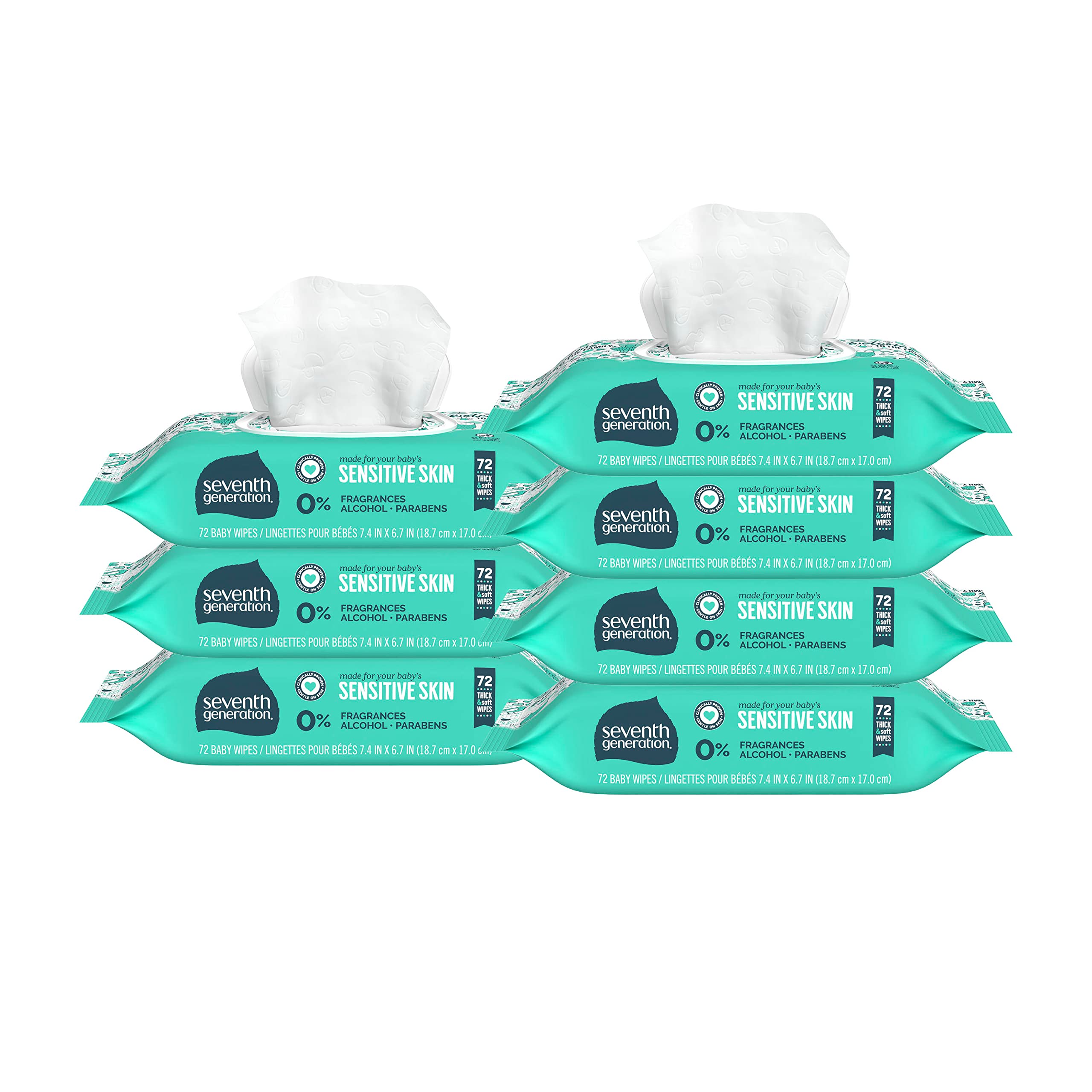 Flip-top lid on Seventh Generation wipes for easy dispensing