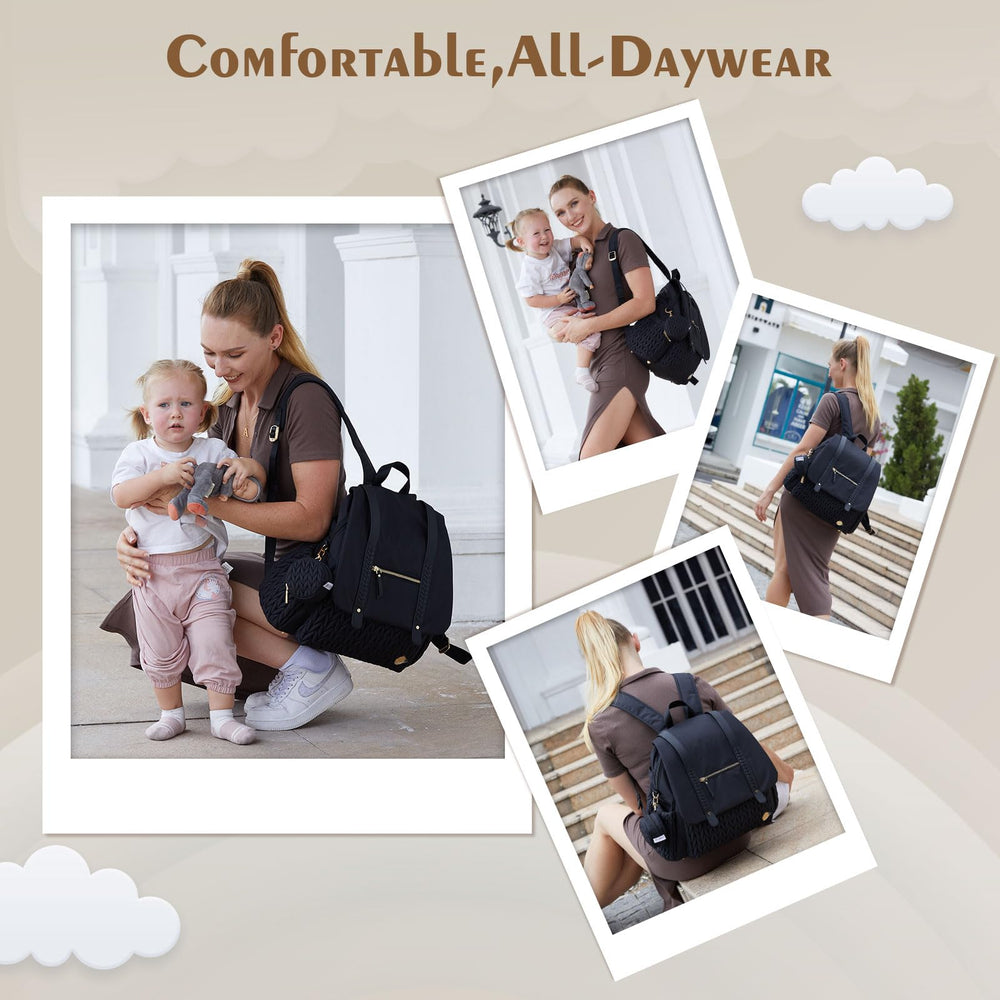 SEWBOO convertible backpack design offers versatile wear options.
