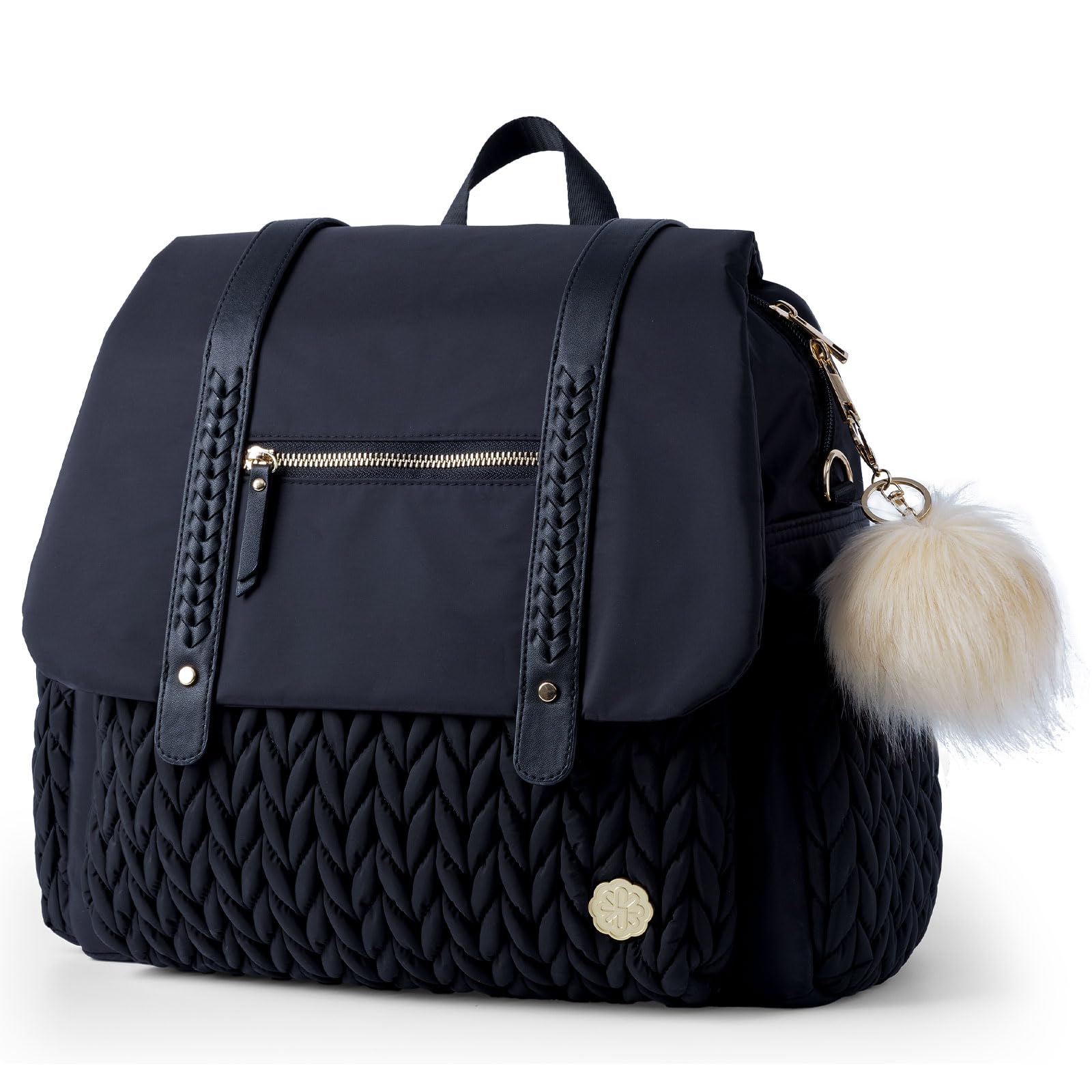 SEWBOO diaper bag backpack top view showcases organized storage and easy access.