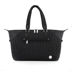 SEWBOO Diaper Bag Tote interior pockets keep bottles and diapers organized during outings