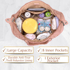 SEWBOO stroller hooks keep the bag secure during trips