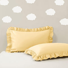 Sewdudely travel pillow case 14x20 gold, soft microfiber for on-the-go comfort.