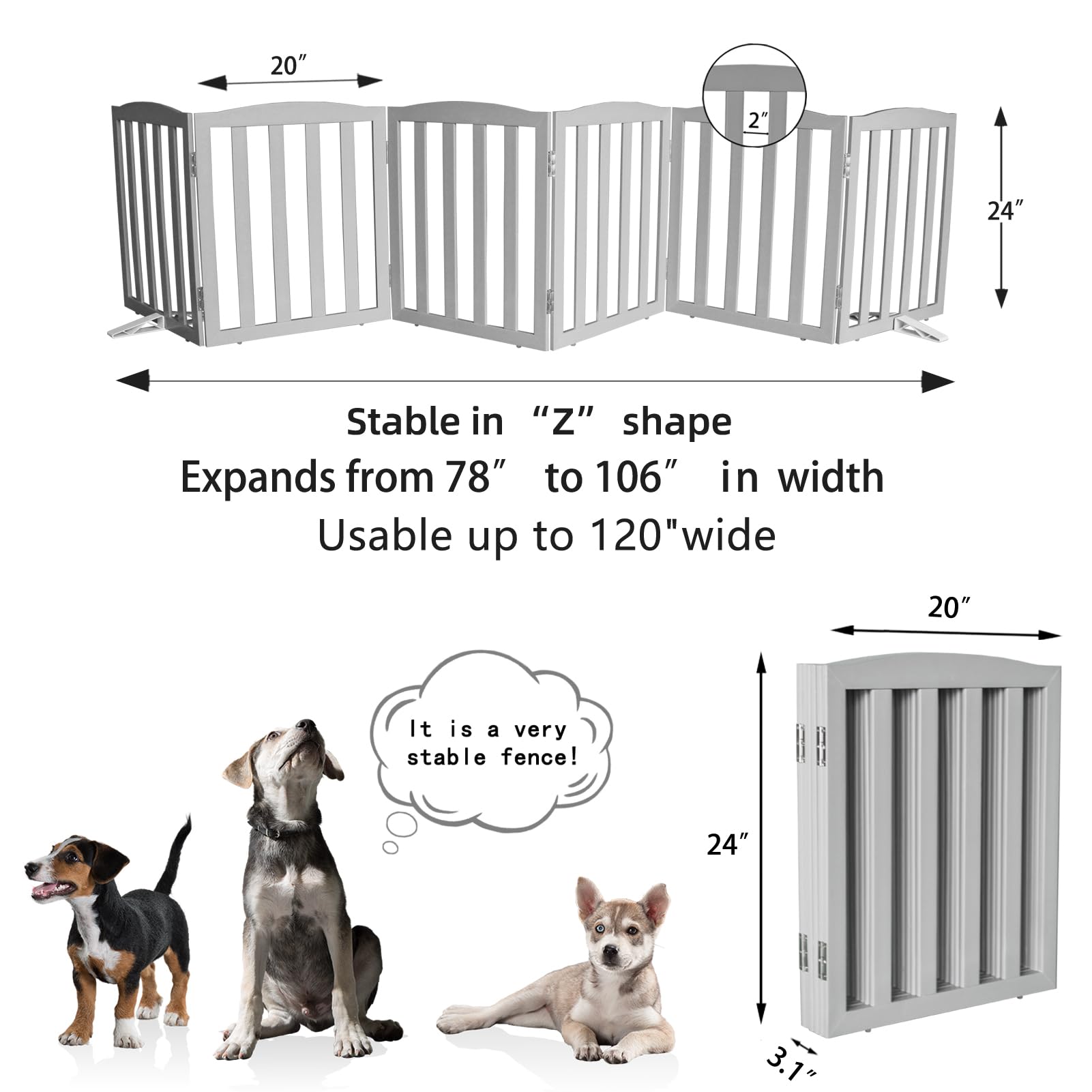 SFJC gate shows 120-inch open width and 24-inch height for space control