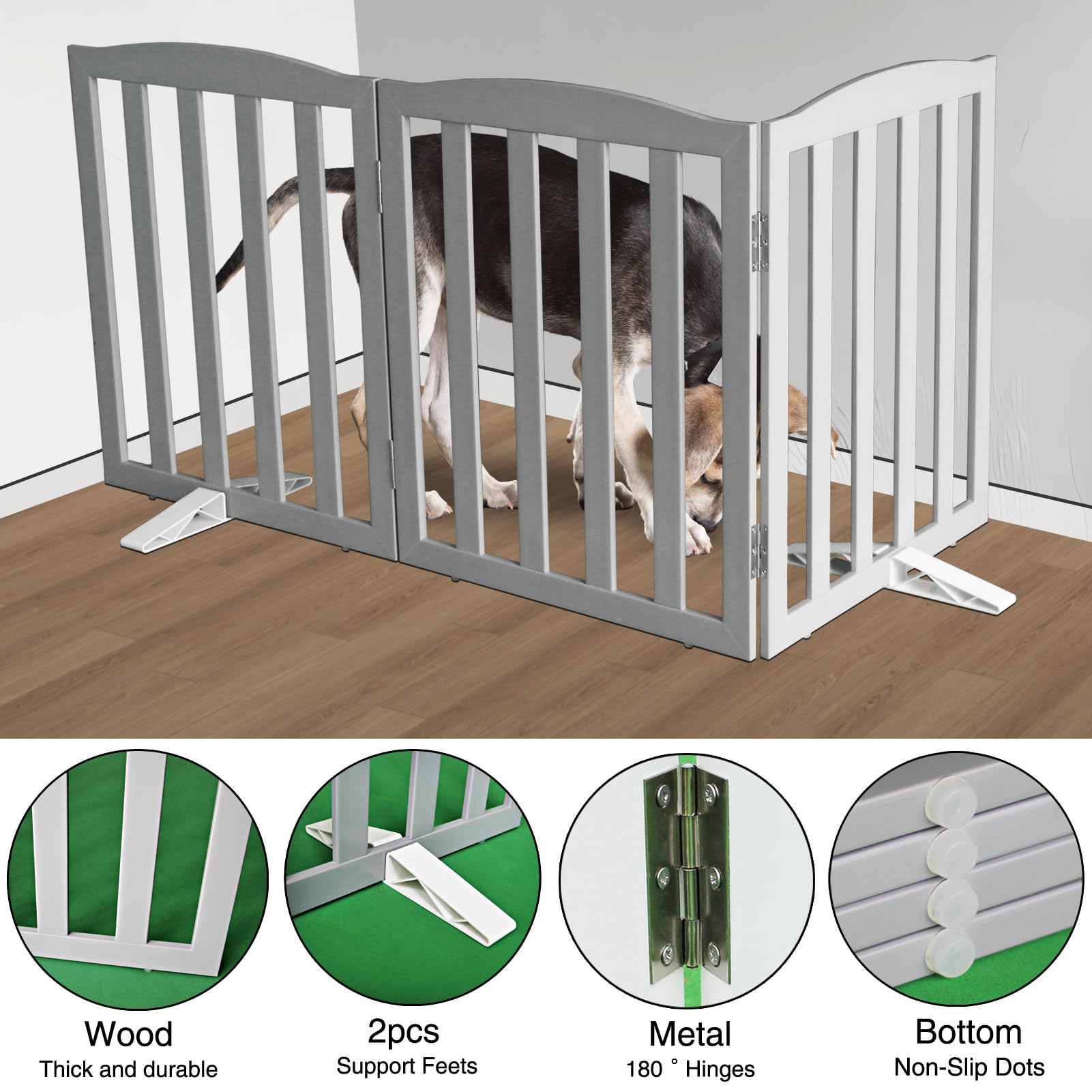 SFJC three-panel gate hinges provide sturdy room partitions