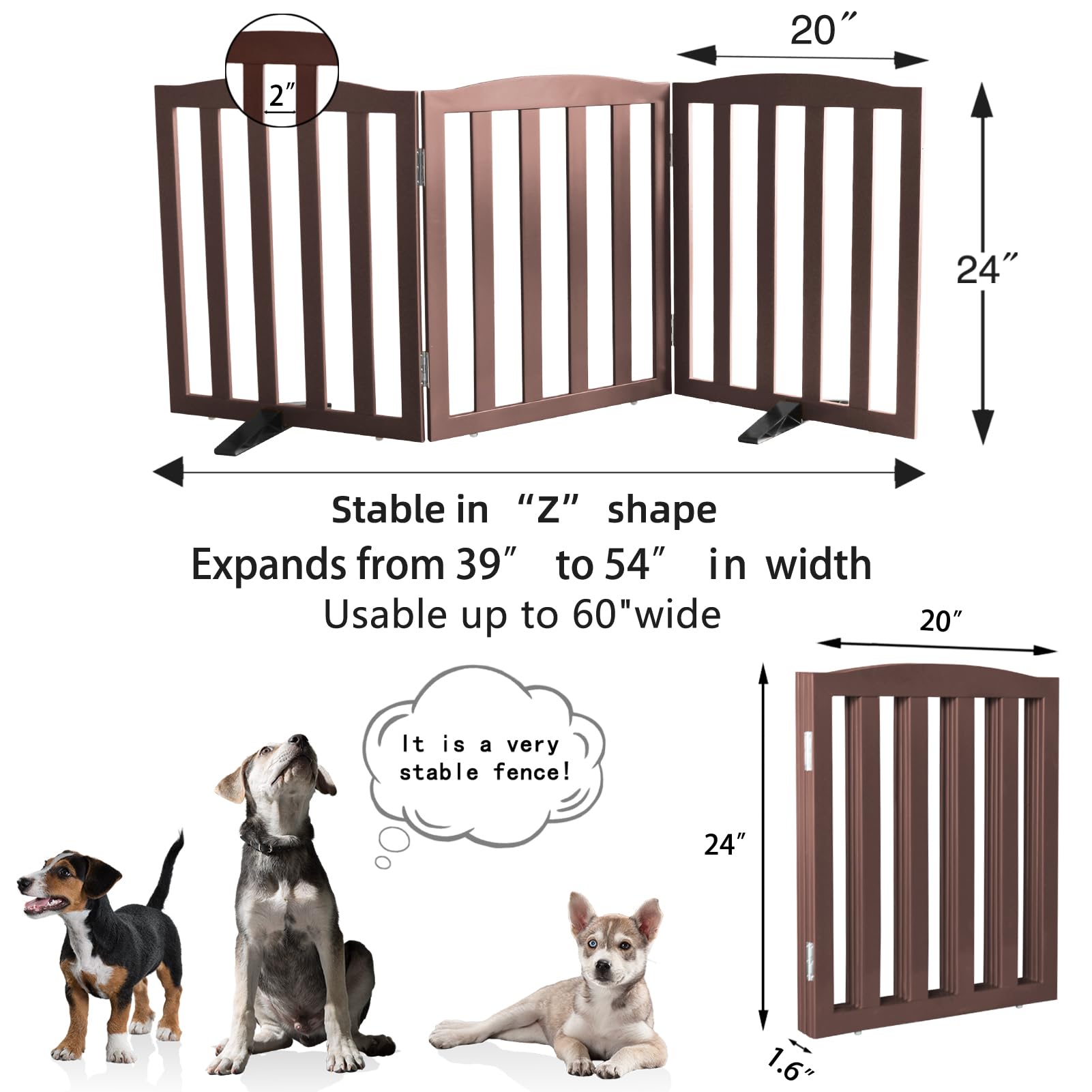 SFJC 60-inch wide by 24-inch high gate for wide openings