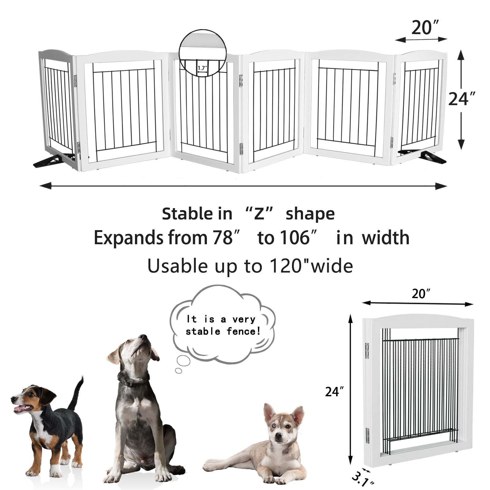SFJC indoor gate shown open to 120-inch width