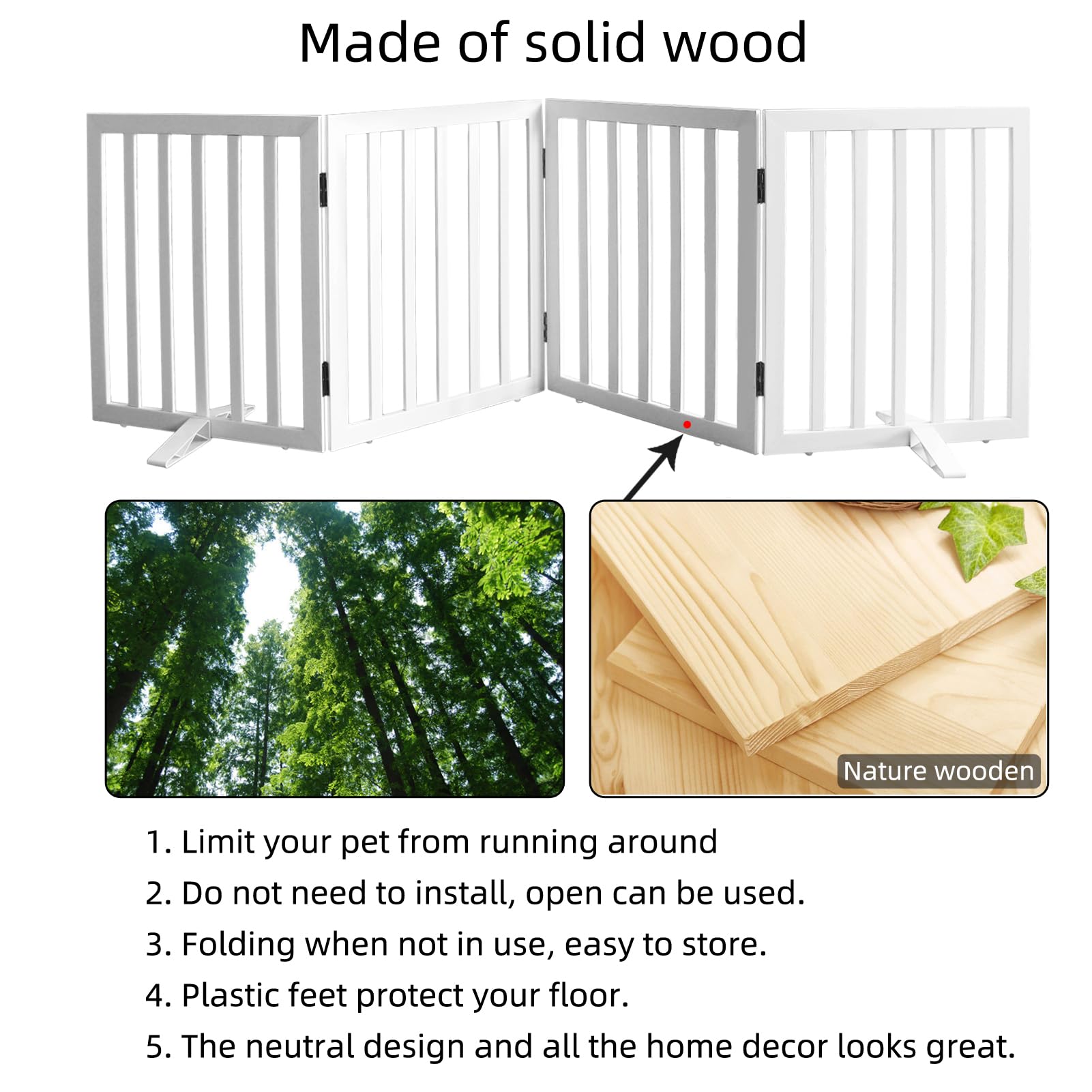SFJC freestanding gate requires no assembly for quick setup