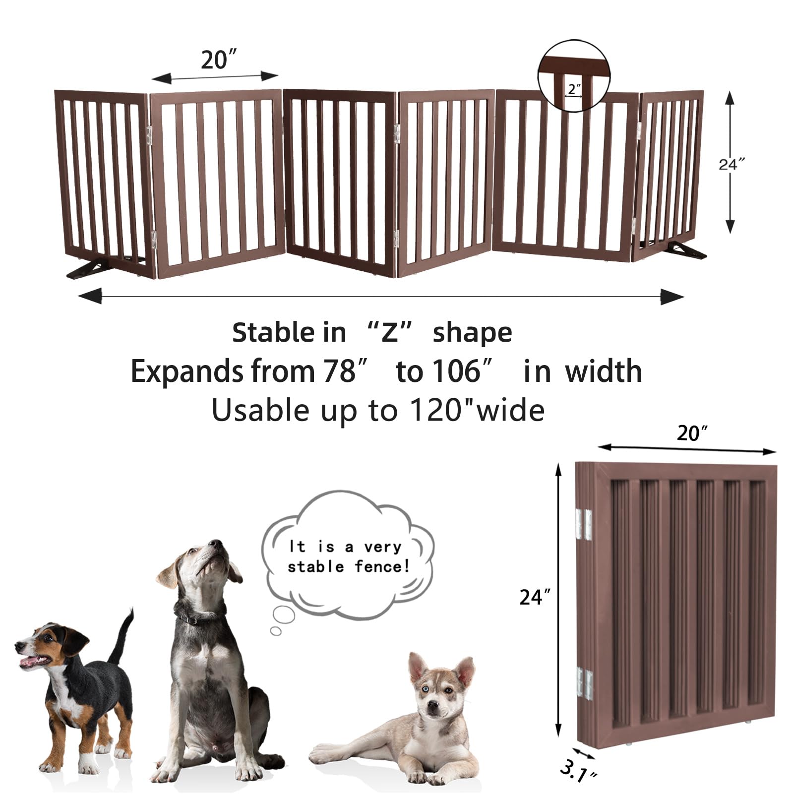 SFJC collapsed gate in compact form for easy storage