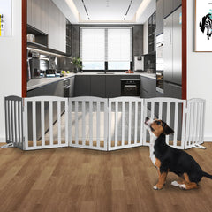 SFJC dog gate in doorway and stairs provides contained space indoors