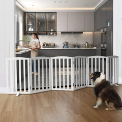 SFJC foldable six-panel dog gate perfect for doorways and stairs.