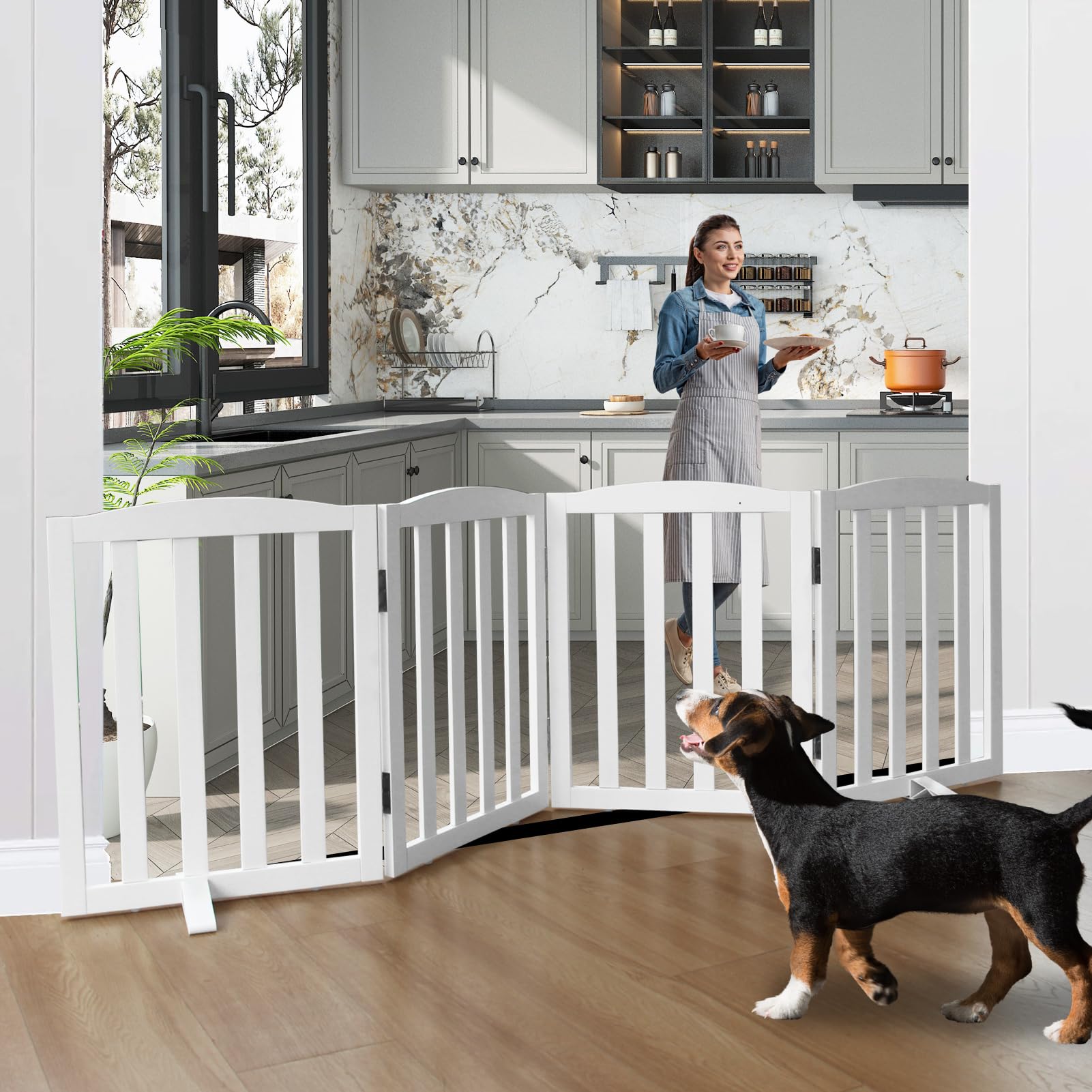 SFJC foldable gate in a versatile Z-shape for stairs and hallways