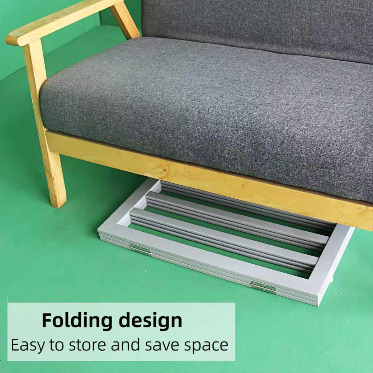 SFJC gate in modern grey finish complements interiors while restricting access.