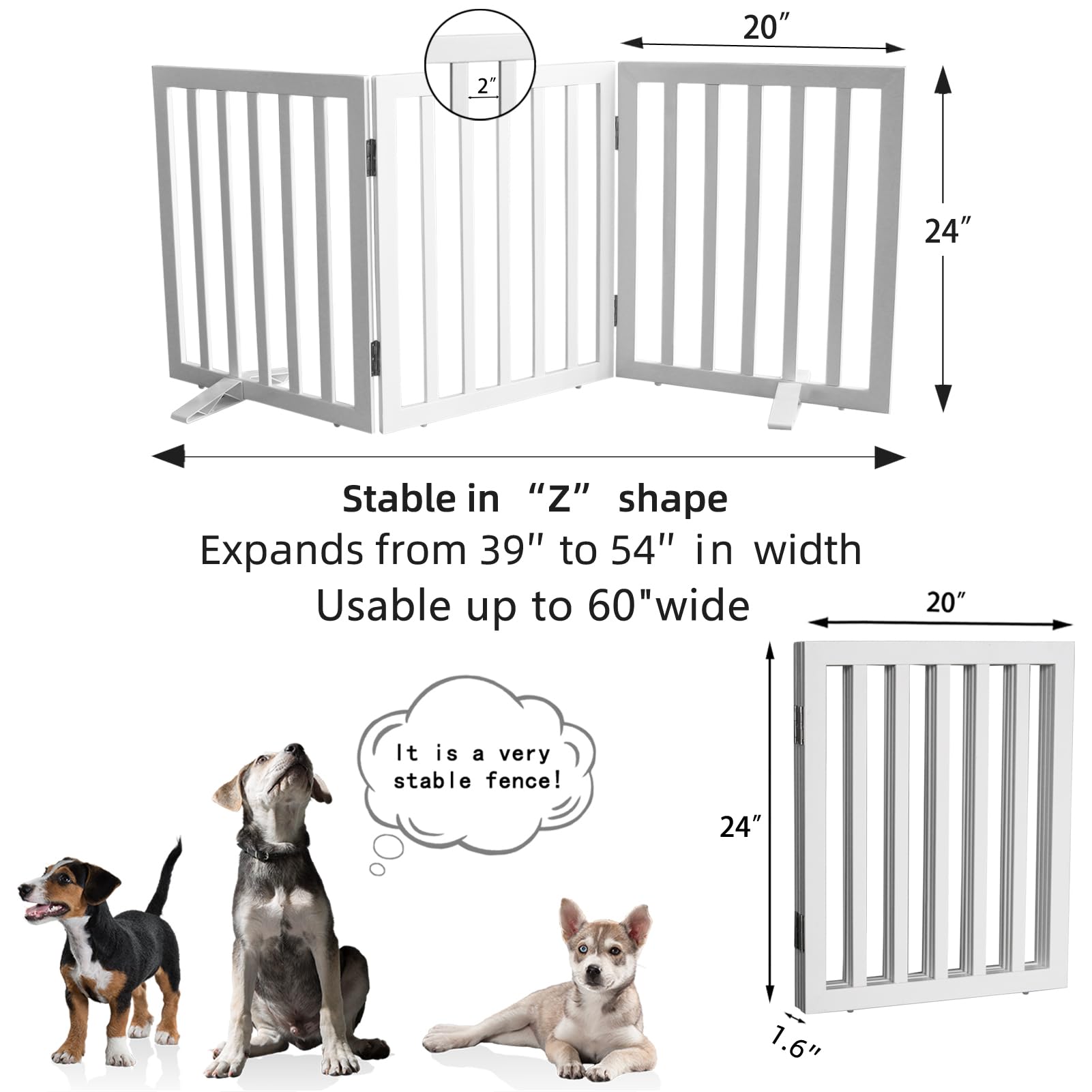 SFJC dog gate stainless steel hinges enable smooth folding.