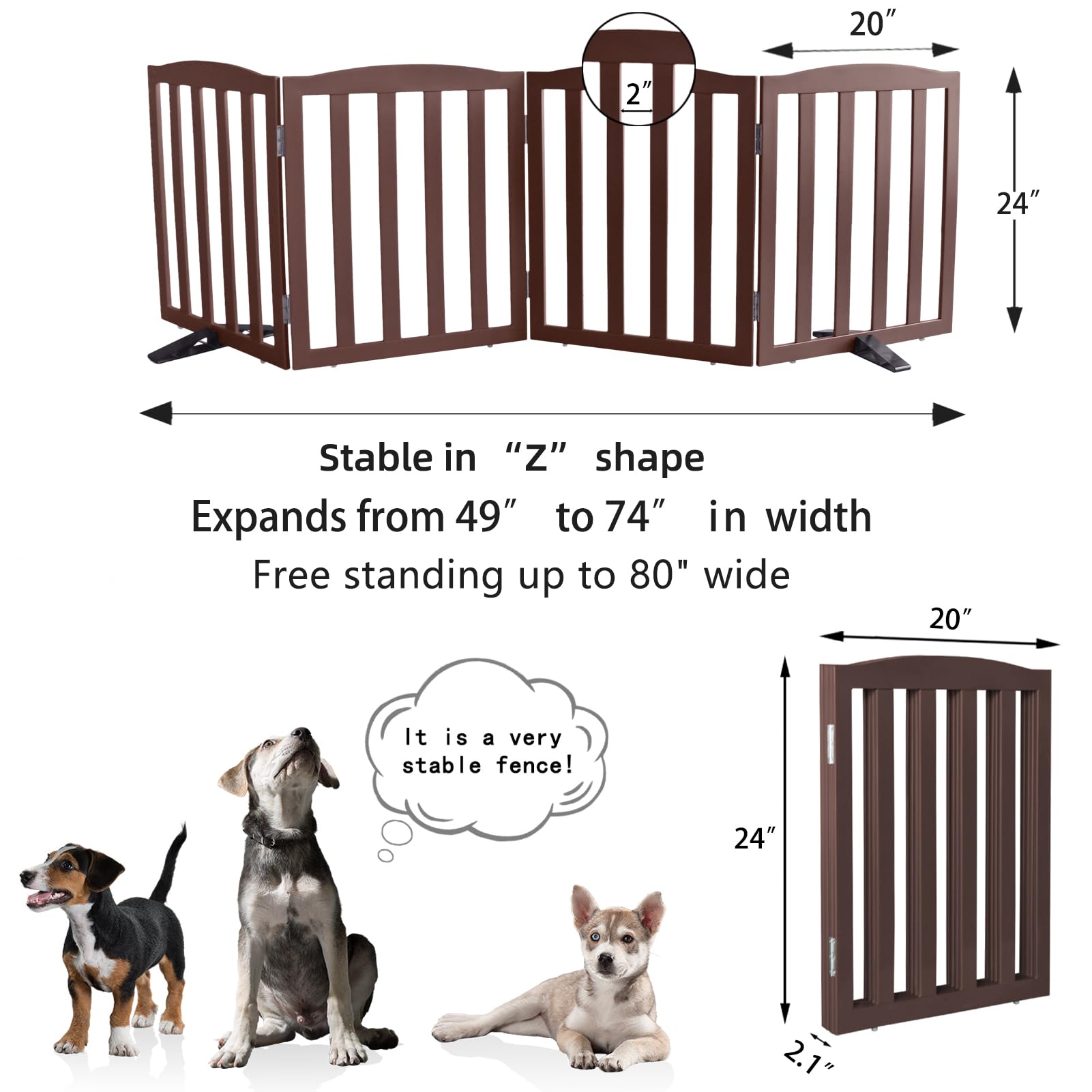 SFJC freestanding pet gate as indoor divider and play area.
