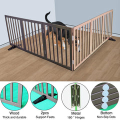 SFJC dog gate with non-slip feet protecting floors during use