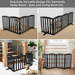 SFJC dog gate with non-slip feet protects floors while in use