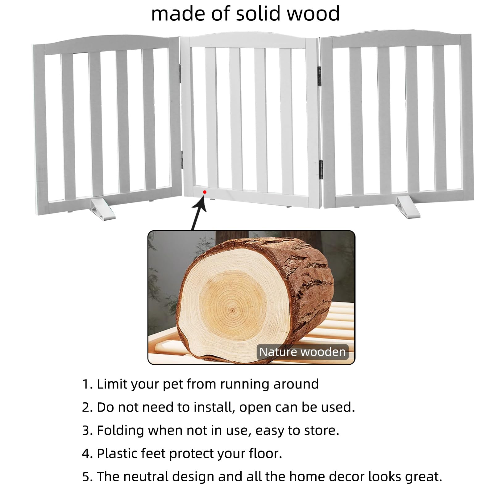 SFJC gate with non-slip feet protects floors during use